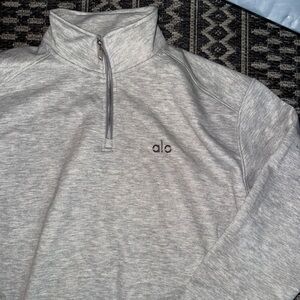 ALO Yoga Men's Light Gray Zip-Up and pants set